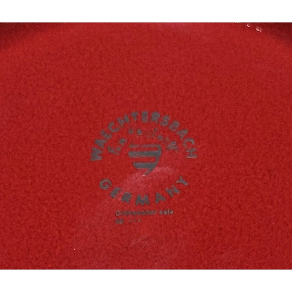 4 Waechtersbach Germany Cherry Red Fun Factory Salad Dessert Luncheon Plates